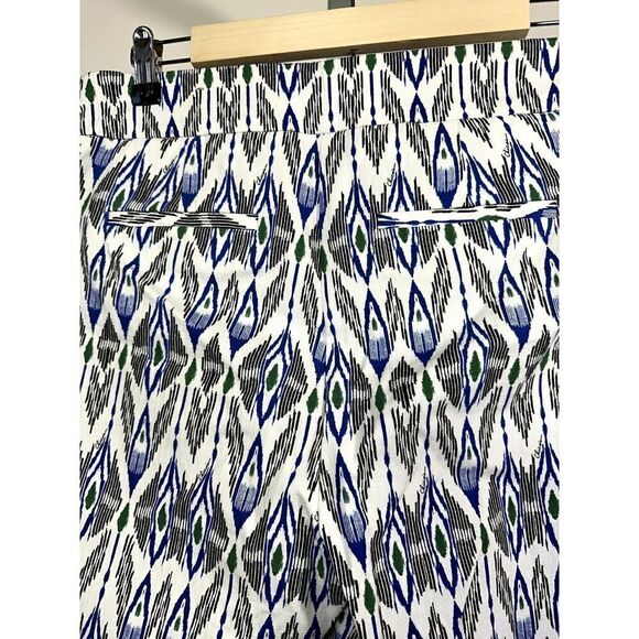 CHICO'S Women's 40th Anniversary Brigitte Ikat Cropped Pants White Size 8 - Picture 8 of 11